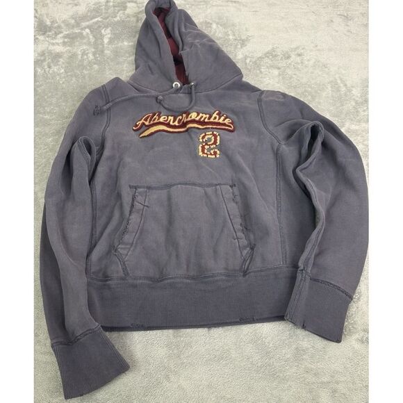 Vintage Y2K Abercrombie & Fitch Pullover Hoodie Men's Size Medium Blue - Picture 1 of 8
